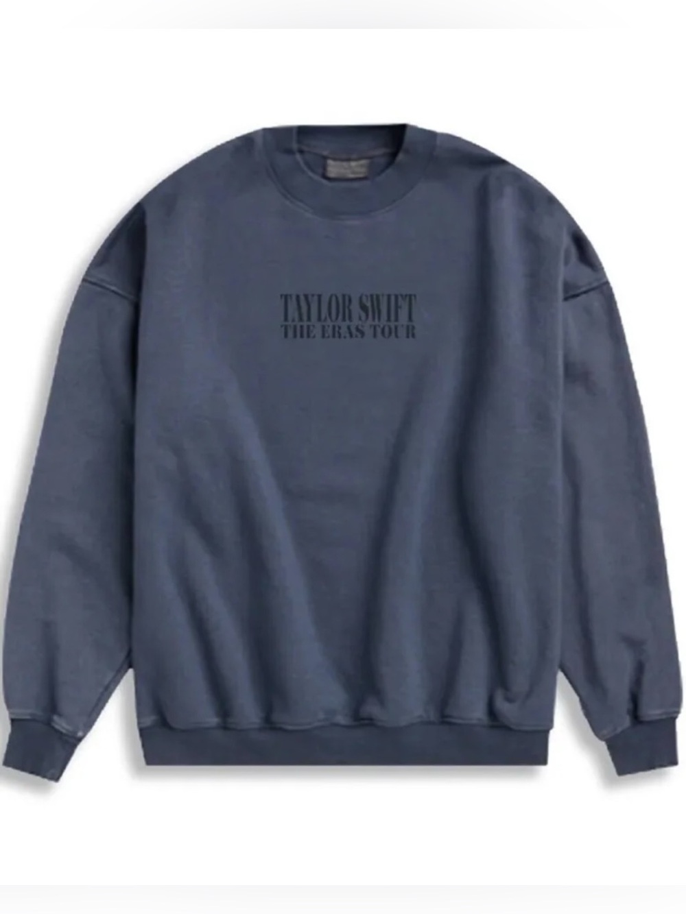 Taylor Swift The Eras Tour 2023 Official Merch Blue Oversized Crewneck Size L
